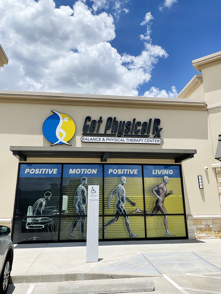 Case Study Get Physical Rx - Market Creativity - Brand Identity Exterior Signage Design on building